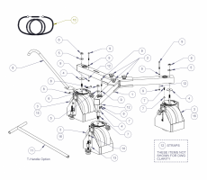 3 Wheel Pro Dolly Crab Exploded