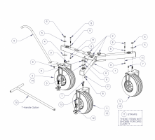 3 Wheel Pro Dolly Off Road Exploded