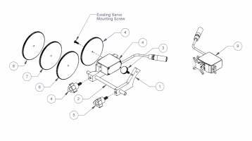 Iris Motor and Lens Mounting Bracket Exploded