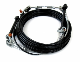 Triangle 40ft/12m Strut Cable w/Eyebolts, Shackles, Pinch Collars & Turnbuckle